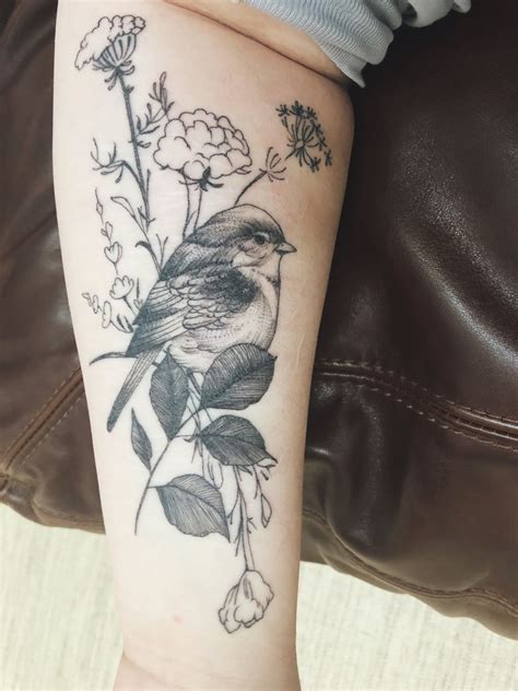 #tattoo #birds #bird #flowers #flower #inked #inktober #inkedmag # ...