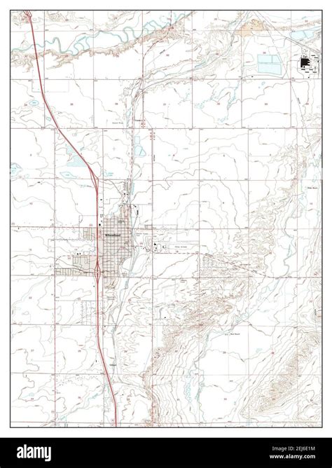 Map of wheatland wyoming Cut Out Stock Images & Pictures - Alamy