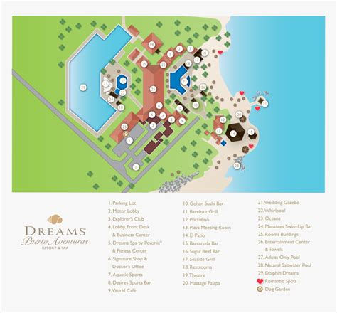 Dreams Puerto Aventuras Resort And Spa Map, HD Png Download , Transparent Png Image - PNGitem