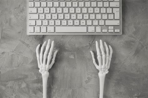 60+ Human Skeleton Computer Halloween Office Interior Stock Photos, Pictures & Royalty-Free ...