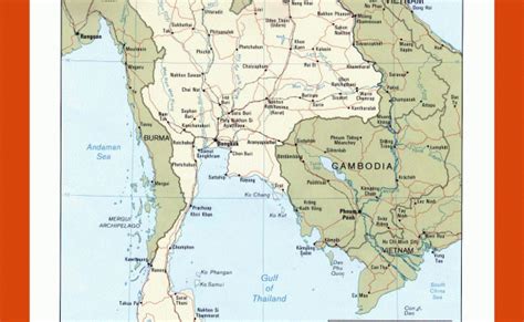 Thailand Political Wall Map Maps – Otosection