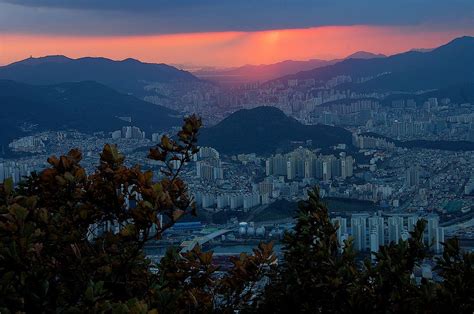 Busan sunset from Jangsan | Travel south, Wonderful places, Busan south korea