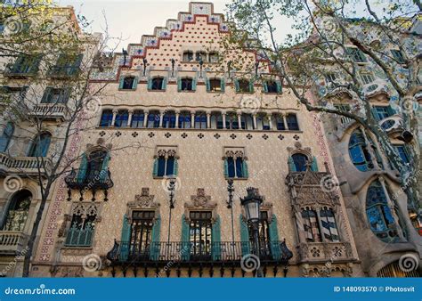 Barcelona, Spain - March 30, 2016: Casa Amatller Building Facade ...