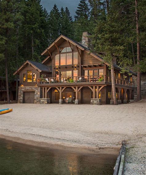 A Quiet Cabin On the Shores of Priest Lake, Idaho - Mountain Living | Rustic lake houses, Lake ...