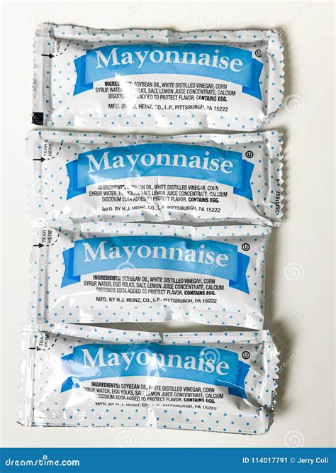 Mayonnaise Condiment Packets Editorial Photo - Image of syrup, corn ...