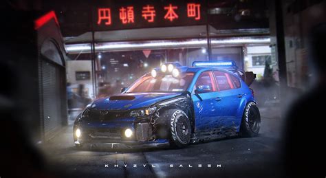 Blue 5-door hatchback, Khyzyl Saleem, car, Subaru Impreza HD wallpaper ...