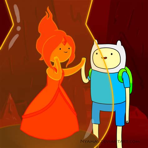 Finn and Flame Princess by Nyamas on DeviantArt