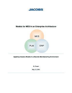 Fillable Online Models for MES In an Enterprise Architecture Fax Email ...