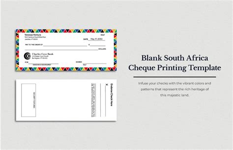 Blank South Africa Cheque Printing Template in Illustrator, Word, PSD ...