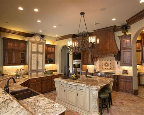 Mediterranean Kitchen Cabinets Have A Mix Of Modern And Vintage Style ...