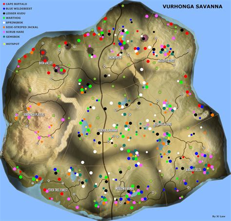 Steam Community :: Guide :: Animal Location Maps (Parque update!)