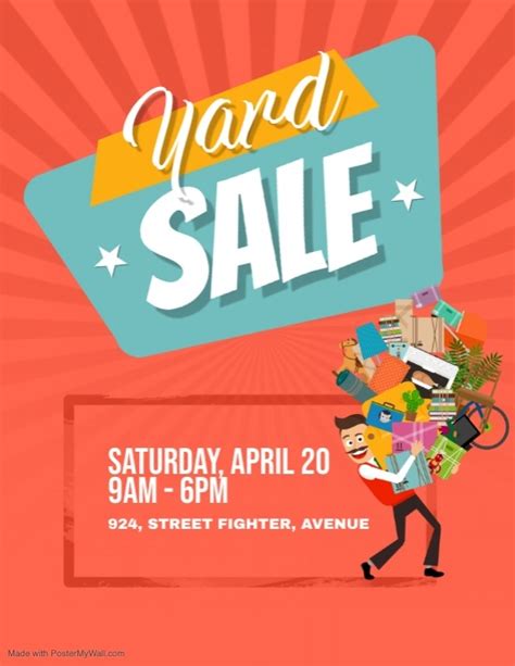 Yard Garage Sale Flyer Poster | PosterMyWall | Sale flyer, Sale poster ...