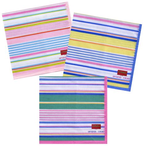 Armando Caruso Printed Stripes Handkerchief Set | Shopee Philippines