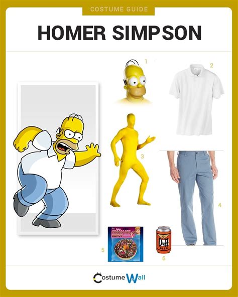 Adult Homer Simpson Costume Simpsons Costumes | ubicaciondepersonas ...