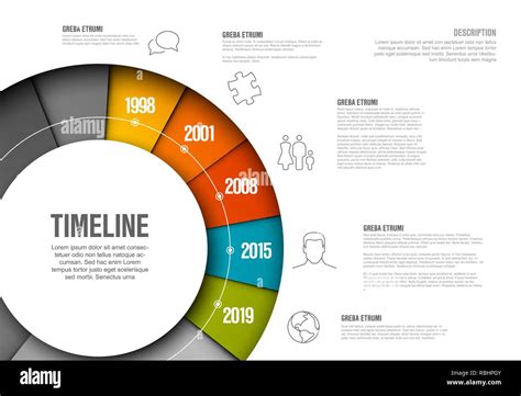 Vector Infographic timeline template made from colorful wheel Stock Vector Image & Art - Alamy