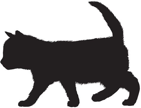 Kitten Black cat Silhouette - Kitten Silhouette PNG Clip Art Image png download - 8000*6190 ...