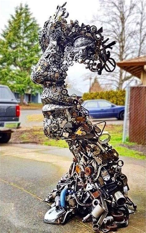 Artist is recycling pieces of scrap metal and turns them into incredible art sculptures