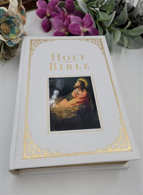 KJV White Large Print Family Bible Deluxe – Celebrate Faith