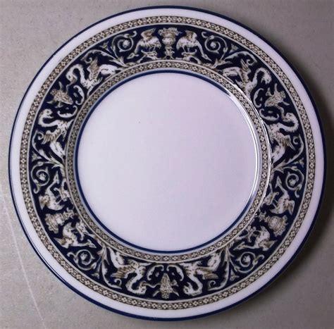 Wedgwood Bone China Florentine pattern dark blue by AntiqueAddicts