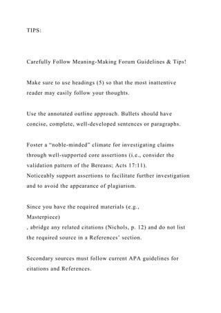 Meaning-Making Forum 2 (Week 5)Meaning-Making Forums 1-4 are thi.docx