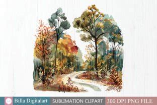 Free Watercolor Autumn Forest Illustrati Graphic by BillaDigitalart ...