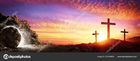 Resurrection Tomb Empty Crucifixion Sunrise Stock Photo by ©rfphoto ...