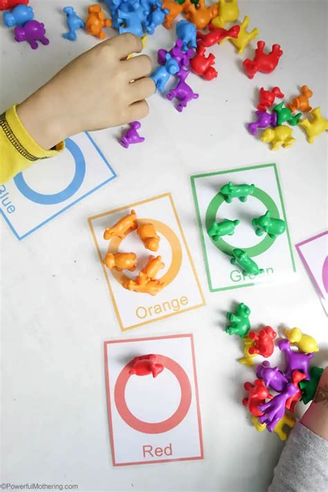 Counting and Color Sorting Activity for Toddlers