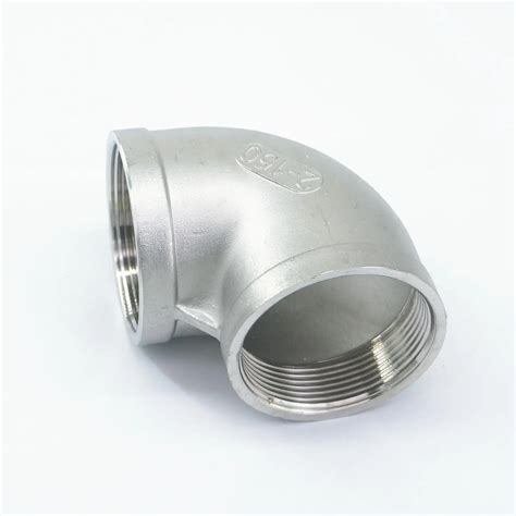 2" BSP Female Thread 304 Stainless Steel 90 Degree Elbow Pipe Fitting Connector water oil air-in ...