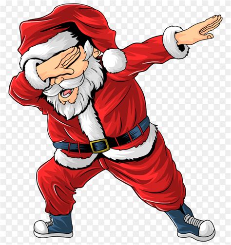 Cartoon happy dancing Santa Claus on transparent background PNG ...