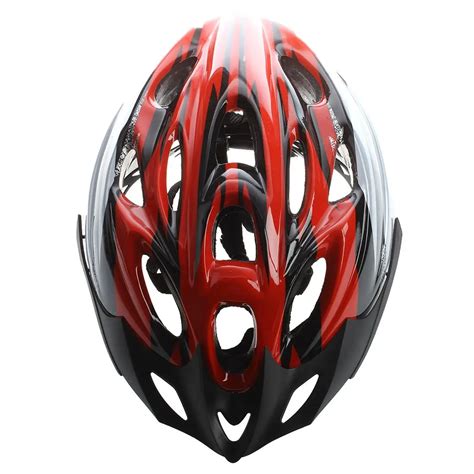 Red Black Mountain Road Race Bicycle Bike Cycling Safety Unisex Helmet + Visor L-in Bicycle ...