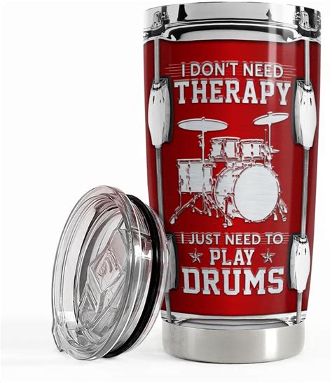 Amazon.com | SANDJEST Drummer Gifts Drummer Tumbler 20oz Stainless Steel Insulated Tumblers Drum ...