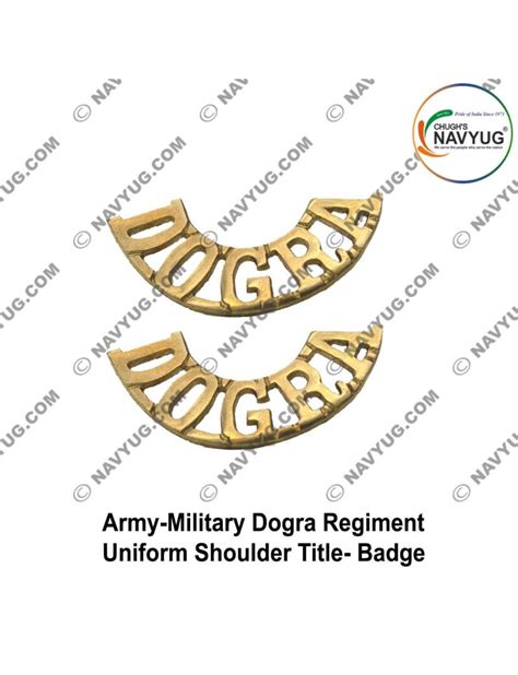 Army-Military Dogra Regiment Uniform Shoulder Title-Badge (Indian Army ...