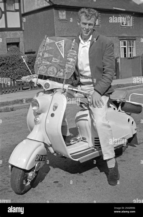 1960s scooters Black and White Stock Photos & Images - Alamy