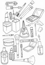 Makeup Coloring Pages Online  Saubhaya sketch template