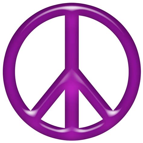 Purple Peace Sign, 3d render free image download