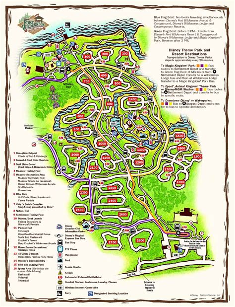 Disney Fort Wilderness Campground Map With Site Numbers