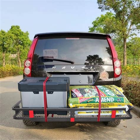 Zimtown Hitch Mounted Folding Cargo Carrier SUV Truck Steel Basket Luggage Durable 500lbs, w ...