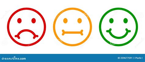 Happy, Neutral And Sad Emoji Icon. Icon Set Vector Illustration In ...