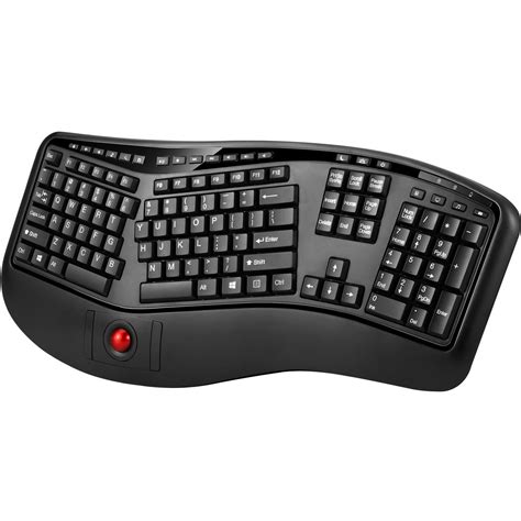 Adesso 2.4 GHz Wireless Ergonomic Trackball Keyboard – SpadezStore