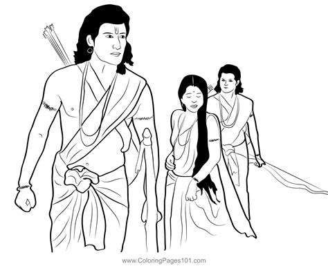 Ram Navami 4 Coloring Page for Kids - Free Rama Navami Printable ...