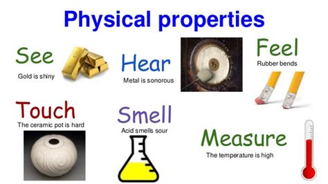 Examples Of Physical Properties : Physical properties of matter - Examples of physical ...