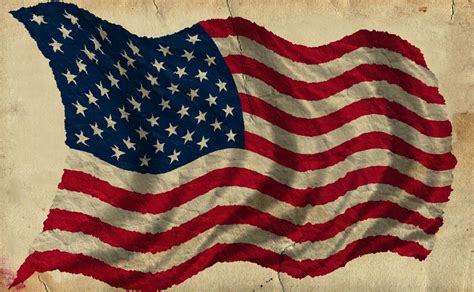 Patriotic Old Worn Waving American Flag, Ragged Old Flag, … | Flickr