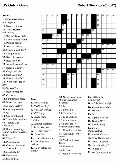 Printable Crossword Australia - Printable Crossword Puzzles