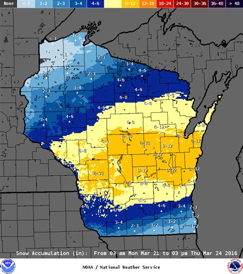 Heavy snow in forecast for first week of spring in parts of Wisconsin