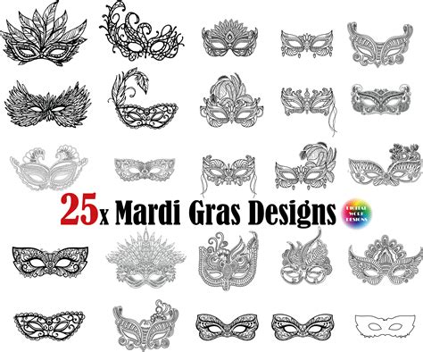 Carnaval Mask SVG Masquerade mask svg venetian mask | Etsy