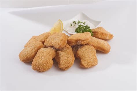 Breaded chicken nuggets stock image. Image of lunch, isolated - 90285651