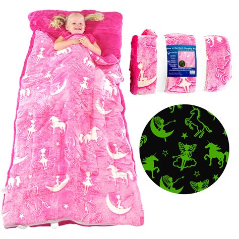 Unicorn Sleeping Bag Glow in The Dark Slumber Bag for Girls 66x30 in - Walmart.com