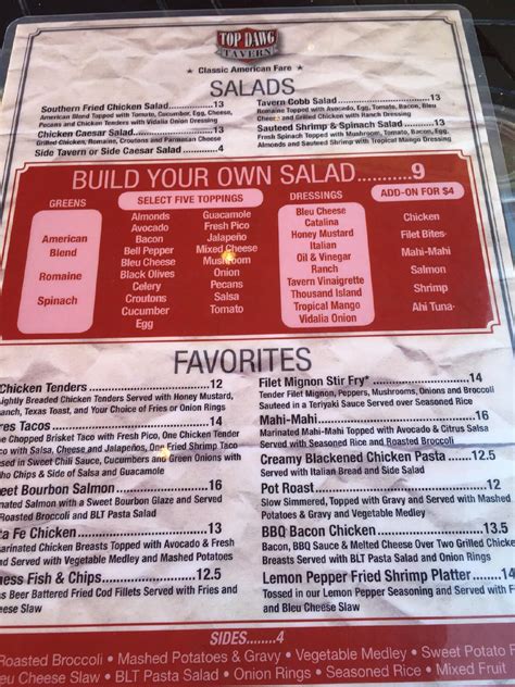 Menu at Top Dawg Tavern - Bethlehem, GA restaurant, Bethlehem