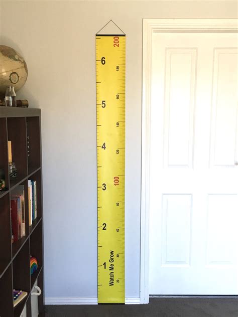 Yellow Tape Measure Hanging Height Chart Imperial & Metric | Etsy | Height chart, Growth chart ...