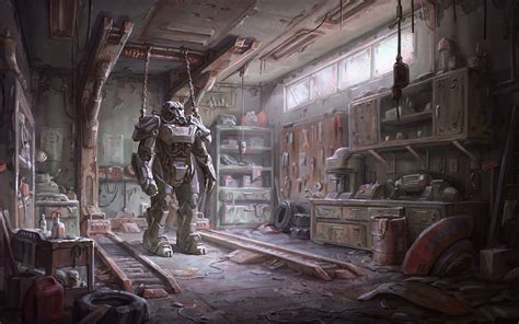 Download HD Fallout, Fallout 4, Concept Art, Video Games, Brotherhood Of Steel, Armor Wallpapers ...